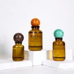 Amber Round Perfume Botolo 30ml 50ml 100ml Ndi Kapu Yopangidwa ndi Mpira | Galasi ya Honghua