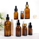 Dropper شيشي جي بوتل 5ml-100ml امبر لازمي تيل جي بوتل لڪي سان | هانگوا گلاس