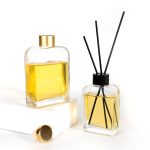 فليٽ اسڪوائر شيشي جي خوشبو ڊفيوزر بوتل گول ڪلهي سان ۽ اسڪرو ٽاپ 120ml 220ml 350ml | هانگوا گلاس