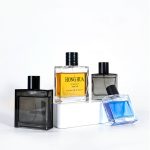 Chupa ya Manukato ya Flat Square 50ml 100ml Chupa ya Kunyunyizia Manukato ya Kioo Cheusi cha Cologne | Kioo cha Honghua