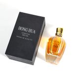 Flacon de parfum de lux 30ml 50ml 100ml Flacon spray unic în formă de hexagonal cu capac de cioc auriu | Sticla Honghua