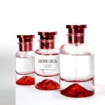 Botolo Lofiira la Perfume 30ml 50ml 100ml Volcano Pansi Kapangidwe Botolo la Perfume Spray | Galasi ya Honghua