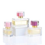 30ml 50ml 100ml Shishe Parfumi Xhuxh Luksoz Drejtkëndësh me Spray Me Kapak Rozë | Xhami Honghua