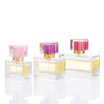 30ml 50ml 100ml Shishe Parfumi Xhuxh Luksoz Drejtkëndësh me Spray Me Kapak Rozë | Xhami Honghua
