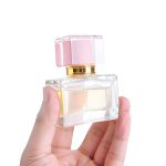 30ml 50ml 100ml Shishe Parfumi Xhuxh Luksoz Drejtkëndësh me Spray Me Kapak Rozë | Xhami Honghua