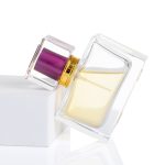 30ml 50ml 100ml Shishe Parfumi Xhuxh Luksoz Drejtkëndësh me Spray Me Kapak Rozë | Xhami Honghua