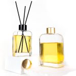 فليٽ اسڪوائر شيشي جي خوشبو ڊفيوزر بوتل گول ڪلهي سان ۽ اسڪرو ٽاپ 120ml 220ml 350ml | هانگوا گلاس