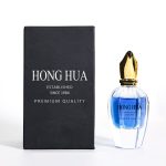 Flacon de parfum de lux 30ml 50ml 100ml Flacon spray unic în formă de hexagonal cu capac de cioc auriu | Sticla Honghua