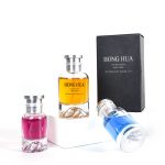 گول سلنڈر پرفيوم بوتل سلور 50ml کاسمیٹڪ شيشي جي اسپري بوتل | هانگوا گلاس