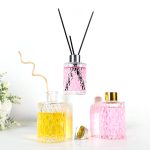 Boca sa cilindričnom staklenom difuzorom 80ml 120ml 150ml Vintage dijamantska boca sa difuznom aromom | Honghua Glass