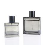 50ml 100ml Chupa ya Manukato ya Kioo cha Kijivu cha kifahari Kwa Wanaume | Kioo cha Honghua