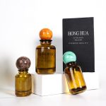 Amber Round Perfume Botolo 30ml 50ml 100ml Ndi Kapu Yopangidwa ndi Mpira | Galasi ya Honghua