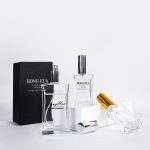 نئين ڊيزائن پتلي کمر جي شڪل خوشبو جي بوتل 30ml 50ml 100ml اسڪوائر پرفيوم اسپري بوتل | هانگوا گلاس