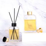 فليٽ اسڪوائر شيشي جي خوشبو ڊفيوزر بوتل گول ڪلهي سان ۽ اسڪرو ٽاپ 120ml 220ml 350ml | هانگوا گلاس