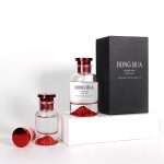 Botolo Lofiira la Perfume 30ml 50ml 100ml Volcano Pansi Kapangidwe Botolo la Perfume Spray | Galasi ya Honghua