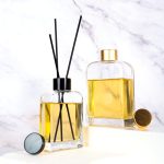 فليٽ اسڪوائر شيشي جي خوشبو ڊفيوزر بوتل گول ڪلهي سان ۽ اسڪرو ٽاپ 120ml 220ml 350ml | هانگوا گلاس