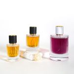 የሲሊንደር ሽቶ ጠርሙስ በስትሪፕ ዲዛይን 30ml 50ml 100ml ክብ ሽቶ ብርጭቆ የሚረጭ ጠርሙስ | የሆንግዋ ብርጭቆ