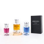 گول سلنڈر پرفيوم بوتل سلور 50ml کاسمیٹڪ شيشي جي اسپري بوتل | هانگوا گلاس