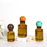 Amber Round Perfume Botolo 30ml 50ml 100ml Ndi Kapu Yopangidwa ndi Mpira | Galasi ya Honghua