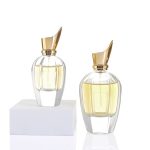 Muundo Mpya 30ml 50ml 100ml Pump Perfume Chupa ya Kunyunyizia Yenye Kifuniko cha Mdomo wa Dhahabu | Kioo cha Honghua