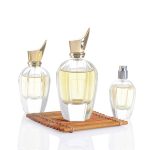 Muundo Mpya 30ml 50ml 100ml Pump Perfume Chupa ya Kunyunyizia Yenye Kifuniko cha Mdomo wa Dhahabu | Kioo cha Honghua