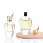 Muundo Mpya 30ml 50ml 100ml Pump Perfume Chupa ya Kunyunyizia Yenye Kifuniko cha Mdomo wa Dhahabu | Kioo cha Honghua